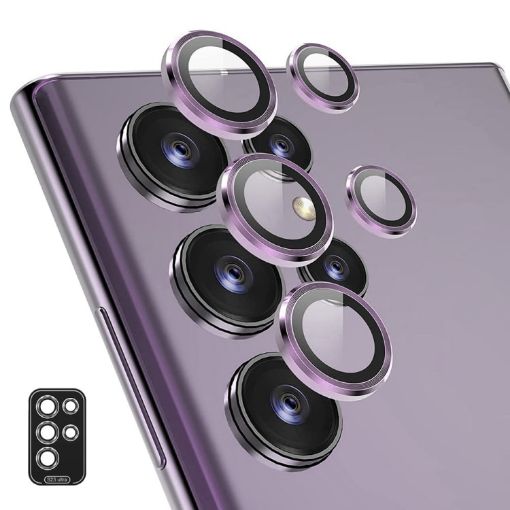 Samsung Galaxy S23 Ultra 5G Rear Lens Tempered Glass Film Purple - 1