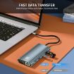 JUNSUNMAY 10-in-1 Type-C Dock: 4K HDMI, VGA, RJ45, Audio, PD Charge, SD/TF - 4