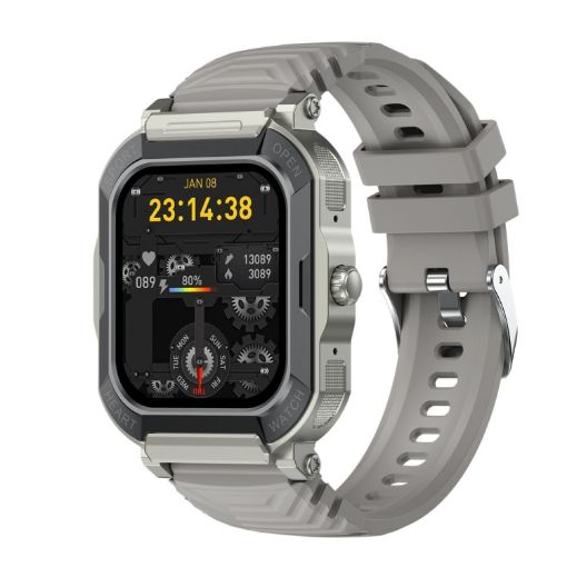 H30 1.91" Silver Smart Watch with Heart Rate & Blood Pressure Monitor - 1
