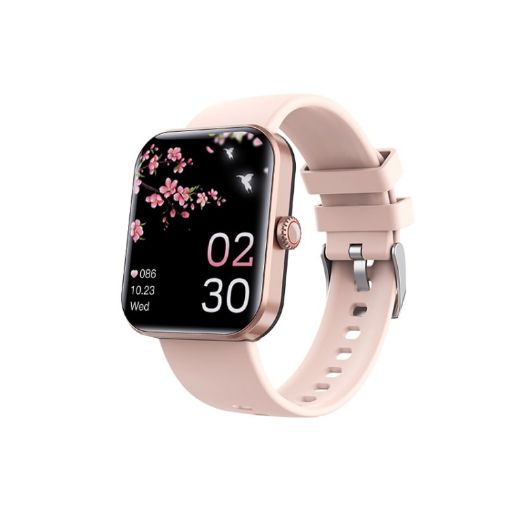 F57L 1.91" Smart Watch - Heart Rate & Blood Pressure Monitor, Pink - 1