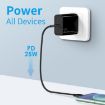 NORTHJO NOPD2501 25W USB-C Fast Charger, US Plug, Black - 2