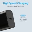 NORTHJO NOPD2501 25W USB-C Fast Charger, EU Plug, Black - 4