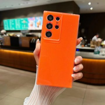 Samsung Galaxy S23 Ultra 5G Orange Glitter TPU Phone Case - 1