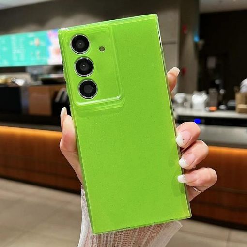 Samsung Galaxy S24 FE 5G Glitter TPU Case - Fluorescent Green - 1