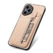 For Honor 400 Pro Global Carbon Fiber Flip Zipper Phone Case Khaki - 5