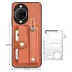 Huawei nova 14 Brown Wristband Kickstand Card Wallet Phone Case + Tool Knife - 5