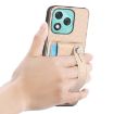 For Honor 400 Lite Khaki Wristband Kickstand Wallet Phone Case with Knife - 4