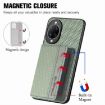 Huawei nova 14 Ultra Green Carbon Fiber Magnetic Card Bag Phone Case - 3