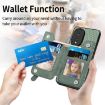 For Honor 400 Lite Blue Carbon Fiber Flip Zipper Wallet Phone Case - 7