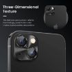 iPhone 15/15 Plus ENKAY Black Aluminium Tempered Glass Lens Cover Film - 4