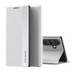 Samsung Galaxy S25+ 5G White Leather Phone Case with Electroplated Sides - 1