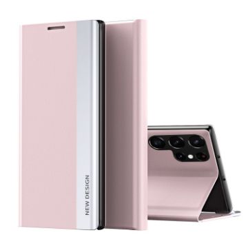 Samsung Galaxy S25 Ultra 5G Pink Leather Phone Case Electroplated - 1