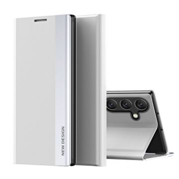 Samsung Galaxy A36 5G White Leather Phone Case Electroplated Side - 1