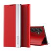 Samsung Galaxy A36 5G Red Leather Phone Case - Electroplated Adsorption - 1
