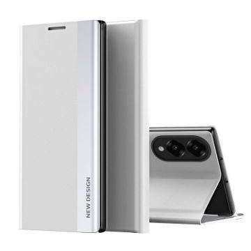 Samsung Galaxy S25 Edge 5G White Leather Phone Case Electroplated Side - 1