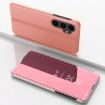 Samsung Galaxy S23 FE 5G Rose Gold Mirror Flip Leather Case with Holder - 1