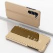 Samsung Galaxy S24 5G Gold Mirror Flip Leather Case with Holder - 1