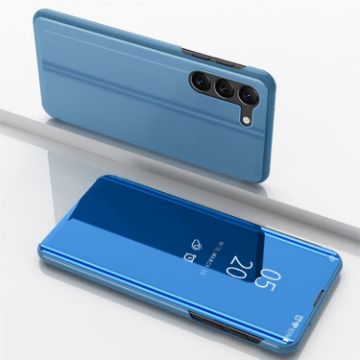 Samsung Galaxy S24+ 5G Blue Mirror Flip Leather Case with Holder - 1