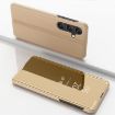 Samsung Galaxy S25 5G Gold Mirror Flip Leather Case with Holder - 1
