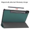 Samsung Galaxy Tab S9+ JUNSUNMAY Dark Green Leather Tablet Case - 7