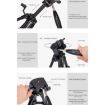 JMARY KP-2203 Blue Telescopic Aluminum Tripod for SLR Camera & Phone - 7