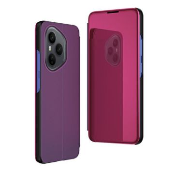 For Honor 400 Pro Purple Leather Flip Phone Case with Holder - 1
