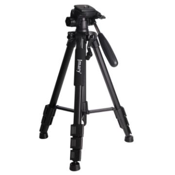 JMARY KP2234 Telescopic Aluminum Tripod for Camera & Phone - Black - 1