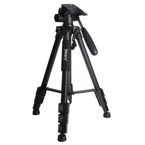 JMARY KP2234 Telescopic Aluminum Tripod for Camera & Phone - Black - 1