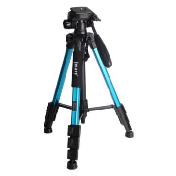 JMARY KP2234 Blue Telescopic Aluminum Tripod for Camera & Phone Streaming - 1