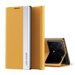 Xiaomi Poco F6 Pro Yellow Leather Phone Case with Electroplated Sides - 1