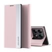 Xiaomi 14T Pro Pink Leather Phone Case with Electroplated Adsorption - 1