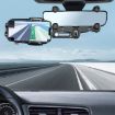Universal Rearview Mirror Phone Holder - Retractable Car Mount (Green) - 3