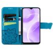 Ulefone Note 15 Blue Leather Case - Butterfly Love Flower Embossed Design - 3