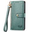 Xiaomi 14 Ultra Green Leather Phone Case with Zipper Lanyard - 2