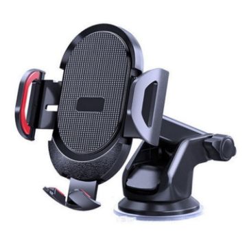 D33 Red Car Phone Holder with Air Vent Clip & Suction Cup Base - 1