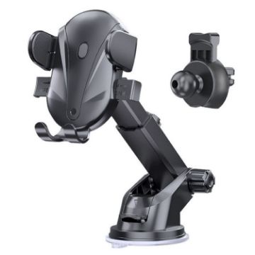 Multi-functional Car Phone Mount: Air Vent & Dashboard Suction - D-43+128+120 - 1