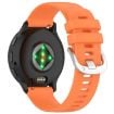 Garmin Venu 3S Orange Silicone Watch Band with Silver Buckle - 2