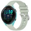 Garmin Forerunner 265S Green Silicone Watch Band with Silver Buckle - 1