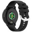 Garmin Forerunner 255S Music/255S Black Silicone Watch Band Silver Buckle - 2