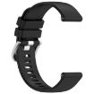 Garmin Forerunner 255S Music/255S Black Silicone Watch Band Silver Buckle - 4