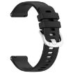 Garmin Vivomove 3S Black Silicone Watch Band with Silver Buckle - 3