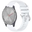 Garmin Vivomove 3S White Silicone Watch Band with Silver Buckle - 1