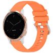 Garmin Vivoactive 4S Orange Silicone Watch Band with Silver Buckle - 1