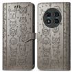 Ulefone Note 15 Grey Cat & Dog Embossed Leather Phone Case - 2