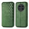Ulefone Note 15 Green Magnetic Leather Phone Case - Cubic Grid Design - 2