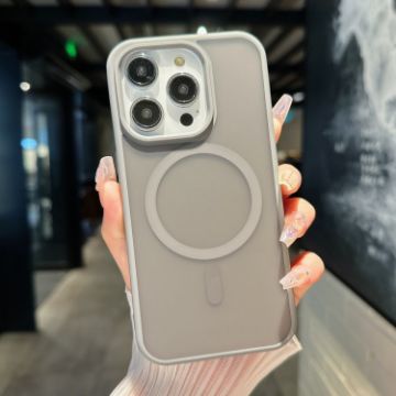iPhone 16 Pro Grey Transparent TPU Hybrid PC Magsafe Case - 1