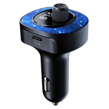 C41 Star Light Car Charger FM Transmitter Bluetooth Hands-free MP3 Player - 1