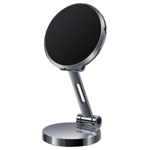 G158 Gray 360 Rotating Metal Phone Stand Magnetic Car Mount - 1