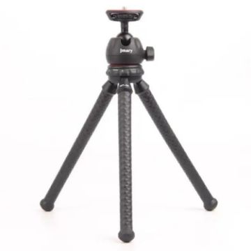 JMARY MT25 Portable Black Selfie Stick & Flexible Octopus Tripod with Holder - 1