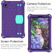 Alcatel Joy Tab2/3T 8.0 Honeycomb EVA Hybrid Tablet Case Strap Purple Aqua - 2